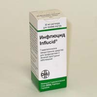 ИНФЛЮЦИД - Гомеопатические средства
Гомеопатический препарат, действие которого обусловлено входящими в его состав компонентами. Иммуностимулирующее, противовоспалительное, противовирусное, индуктор интерферона. 

